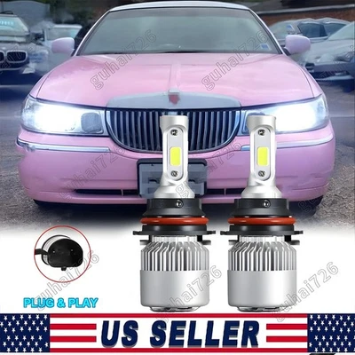 For Lincoln Town Car 1995-2002 6000K 9007 LED Headlights Bulbs High-Low Beam Kit - Image 1 of 4
