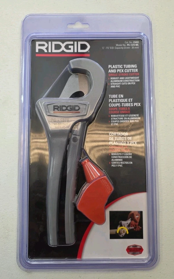 RIDGID PC-1375ML 1/8" to 1-3/8" PVC and PEX Cutter w/ Multi-Layer Adapter - Image 1 of 4