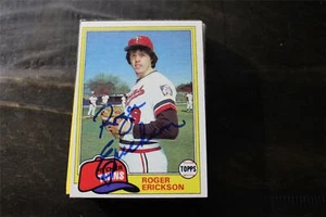TARJETA AUTOGRAFIADA DE ROGER ERICKSON MINNESOTA TWINS - Imagen 1 de 1