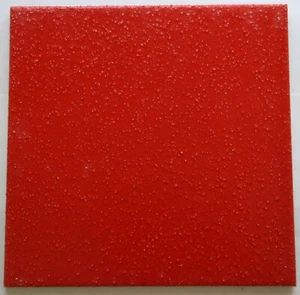 Cherry Red Textured Slip 7 7/8" x 7 7/8" Tile Wall Resistant Ceramic C#286 1 Pc - Picture 1 of 1