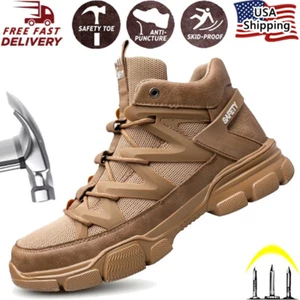 Scarpe Antinfortunistiche Uomo Lavoro Composite Stivali Costruzione Proteggi Antiscivolo Sneakers US - Foto 1 di 15