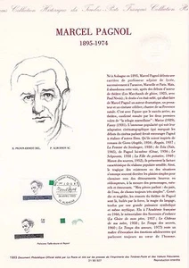 Document Philatélique 1er Jour : 07 1993 - Marcel Pagnol - Picture 1 of 1