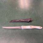 Cutco 1721 KD 9 3/4" Knife Pearl White Handle Serrated With Sheath