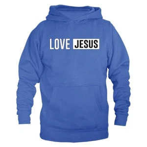 Love Jesus Christian Religious God Bible Church Jesus Christ Hoodie - Picture 1 of 10
