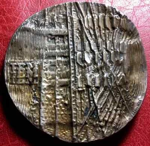 IBM Euro Koordination Handel und Entwicklung riesige Medaille plattiert 471gr - Bild 1 von 3