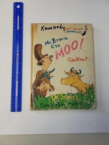 Mr. Brown Can MOO! Can You? Dr Suess Book 1970  Writing On Pages And Cover - Picture 1 of 16