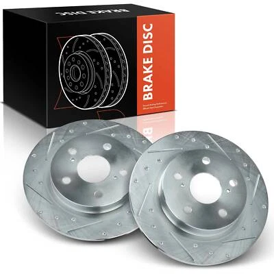 2 piezas Rotor de freno trasero izquierdo y derecho perforado lateral para Scion tC 2011 2012-2016 L4 2,5 L Foto 1 de 4