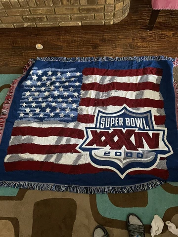 Vintage 2000 Super Bowl This Blanket Cover