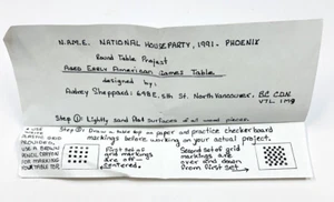 Early American Games Table Directions Handmade Vintage 1991 - Picture 1 of 1