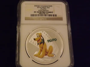 2014 $2 Pluto Disney NGC PF 70 - Picture 1 of 2