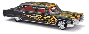 Busch 42964 HO Scale 1966 Cadillac Limo Crazy Car with Flames - Picture 1 of 1
