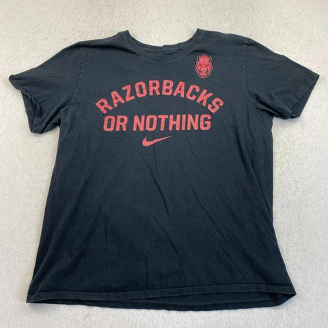 Arkansas Razorbacks Nike Shirt Mens XL Athletic Cut Short Sleeve Jersey Black Cover