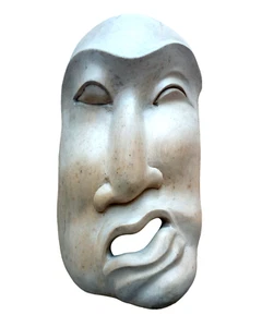 Vintage Theater Maske Holz geschnitzt Kunst Wandrelief Dekoration 40 cm / 15" Zoll Neu aus altem Lagerbestand - Bild 1 von 4