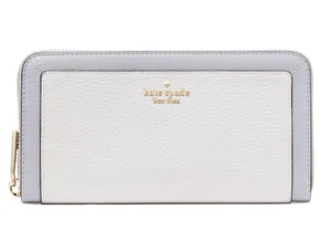 New Kate Spade Lena Colorblock Continental Wallet Mountain Grey Multi - Picture 1 of 3