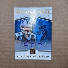 Rare 2017 Christian McCaffrey Donruss Gridiron Kings Autograph Rookie Card /25