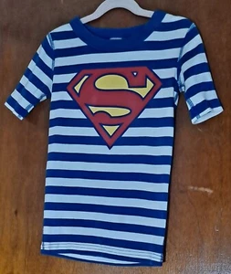 Hanna Andersson Superman Organic Cotton Short Sleeve P J Top Shirt 6/130 cm NWOT - Picture 1 of 11