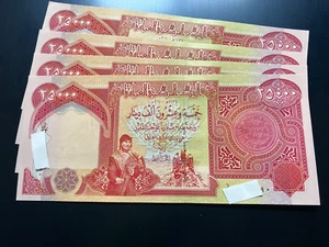 IRAQ 25000 DINARS~UNC ~4 x 25K IQD ( 100,000 D ) ~AUTHENTIC~P #96~~MAKEOFFER - Picture 1 of 15