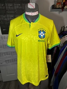 Brazil 22/23 Home Nike Vapor Match Soccer Jersey Men's Size XL - Picture 1 of 5