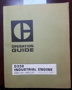CAT Caterpillar D330 Engine Operation Operator Maintenance Manual guide motor op - Picture 1 of 3