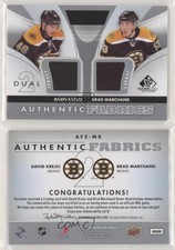 2012-13 SP Game Used Edition Authentic Fabrics Dual David Krejci Brad Marchand