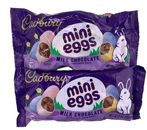 Cadbury Mini Eggs Milk Chocolate Easter Candy Pack of 2 x 9oz Bags of Chocolate - Picture 1 of 1