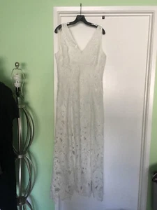 Blugirl Blumarine White Embroidered Maxi Dress Size 44IT - Picture 1 of 9