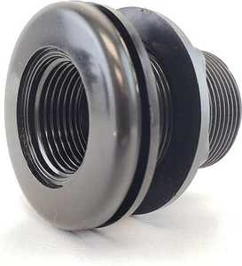 Lifegard Aquatics 1/2-Inch Double Threaded Bulkhead - Picture 1 of 5