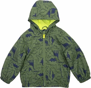 Carter's Boys Olive Dino Windbreaker Jacket Size 4 5/6 7 - Picture 1 of 1