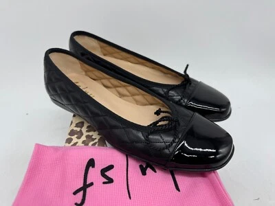 Suela francesa FS/NY Pasaporte charol ballet zapatos planos para mujer negros sin cordones - 6 Foto 1 de 4