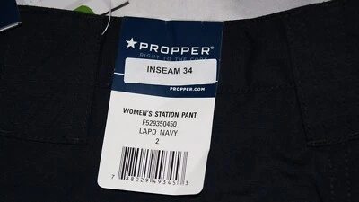 PROPPER WOMENS station pants F529350450 size 2 inseam 34 new NWT LAPD Navy - Image 1 of 4
