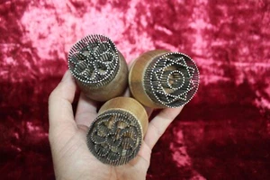 Set of 3 Traditional Uzbek Bread Stamp (Chekich)  for Beautiful Patterns for NON - Picture 1 of 9