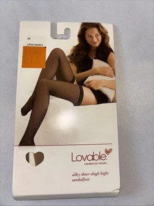 Lovable by Hanes Silky Sheer Thigh Highs Sandalfoot CD Little Color NIP Vintage - Picture 1 of 6
