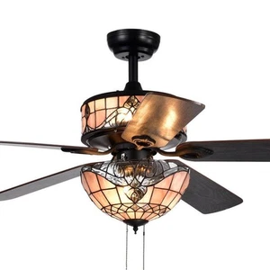 Orla 28 in. Black Indoor Hand Pull Chain Ceiling Fan with Light Kit - Picture 1 of 5