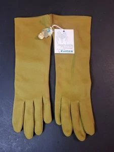 Vintage Magic Motion Perfect Fit Formal 10.5" Green Gloves by Kayser - One Size - Picture 1 of 9