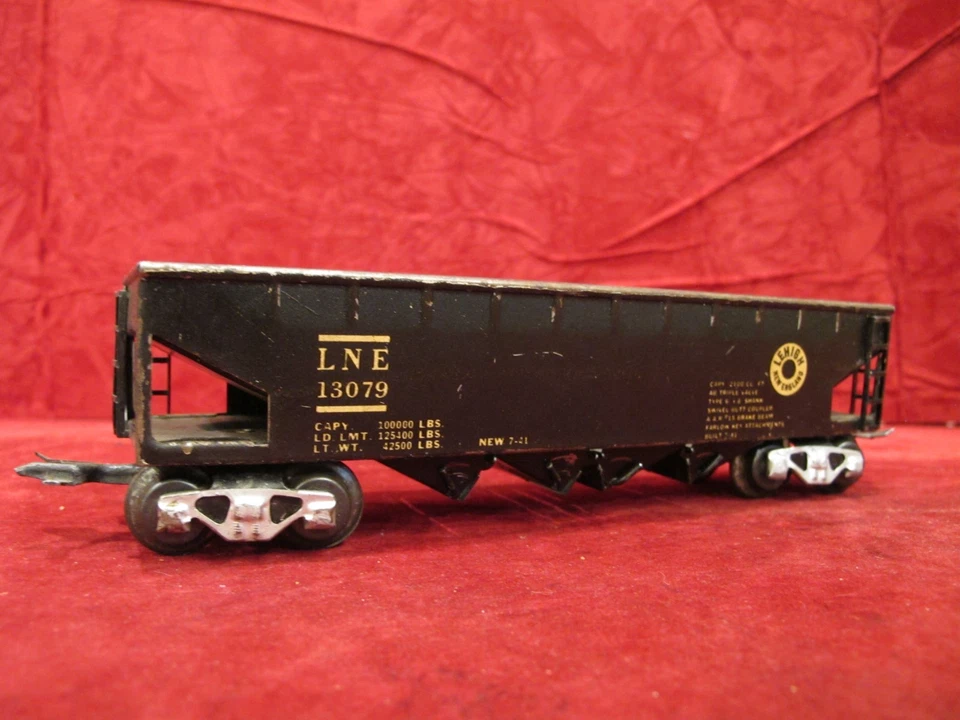 Marx 13079 LNE Hopper Car Black Litho Scale Series O gauge - Image 1 of 4