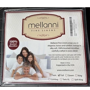 Set lenzuola Mellanni Fine Linens Deep full size nuove con scatola grigio chiaro microfibra spazzolata - Foto 1 di 4