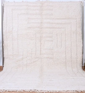 Original Berber Beni Ourain Rug - Handwoven 100% Wool - 2,9x2m - Moroccan Rug - Picture 1 of 4