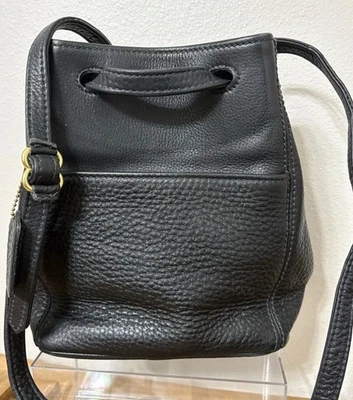 Bolso tipo cubo Coach Vintage Sonoma de cuero negro con cordón F8P-4923 Foto 1 de 4