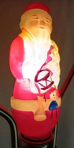 Antique 1920s Santa Claus Lightbulb Ornament, Handpainted Glass, Made in Japan - Picture 1 of 10