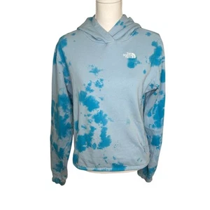 The North Face Girls blue tie dye long sleeve sweatshirt hoodie size XL - Picture 1 of 11
