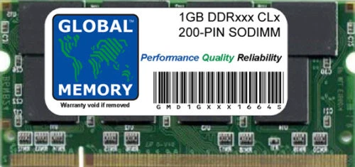 1GB DDR 266/333/400MHz 200-PIN Memoria Sodimm RAM Para Portátiles/Notebooks - Imagen 1 de 1