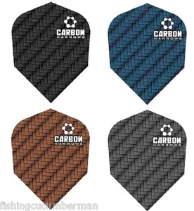 HARROWS CARBON SUPER TUFF DART FLIGHTS  CHOICE OF COLOURS - Picture 1 of 5