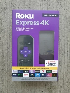 Roku Express 4K+ Roku Streaming Device 4K HDR Roku Voice Remote Free LiveTV New - Picture 1 of 2