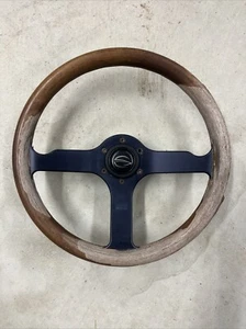 Vintage MOMO Type FL35 Wood Steering Wheel KBA 70191 13.5” Diameter *Needs Work* - Picture 1 of 18
