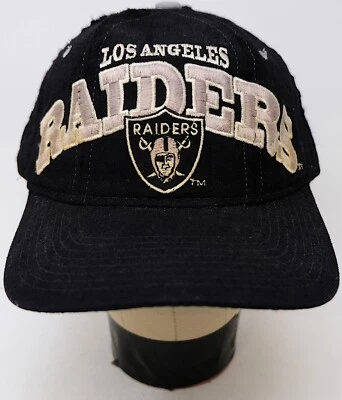 Rare VTG STARTER Los Angeles LA Raiders Football Snapback Hat Cap 80s 90s Black - Image 1 of 4