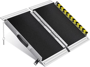 Portable Wheelchair Ramp 2FT, Non-Slip Aluminum Folding Handicap Ramp, Door Thre - Picture 1 of 7