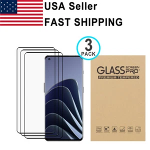 3PK Tempered Glass Screen Protector For OnePlus 6 6T 7 7T 8T 8 Pro 9 10T 10 Pro - Picture 1 of 10