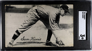 1921 Exhibit Sam "Bucky" Harris RC ROOKIE HOF - SGC 3