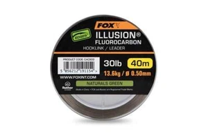 Fox Edges Illusion Fluorocarbon Hooklink Leader 40m Naturals Green Vorfachschnur - Picture 1 of 3