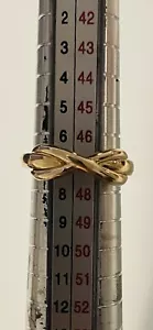 Tiffany & Co. Infinity X Kiss Love 18k Rose Gold Wedding Band Ring 750 Sz 4.5 - Picture 1 of 4